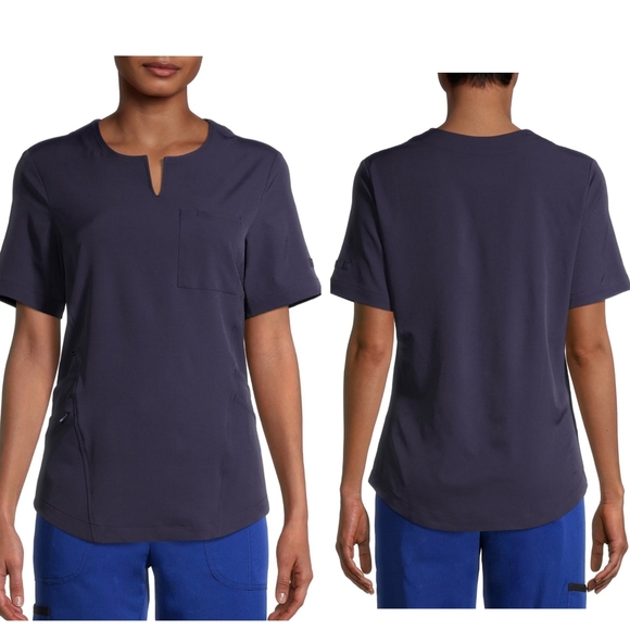 Cuddle Duds scrub top navy - Picture 2 of 10